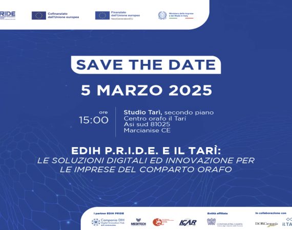 EDIH-Pride, al Tarì il progetto che accompagna le PMI orafe alla scoperta del digitale